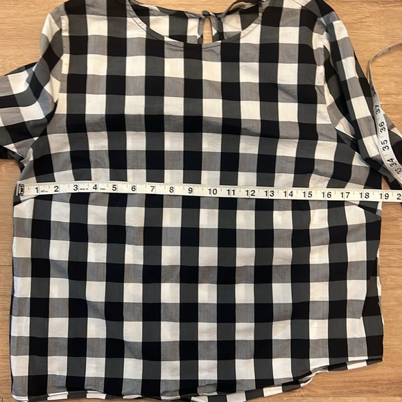 Anthropologie Sunday in Brooklyn Check Poplin Top - Size Medium - Picture 7 of 9